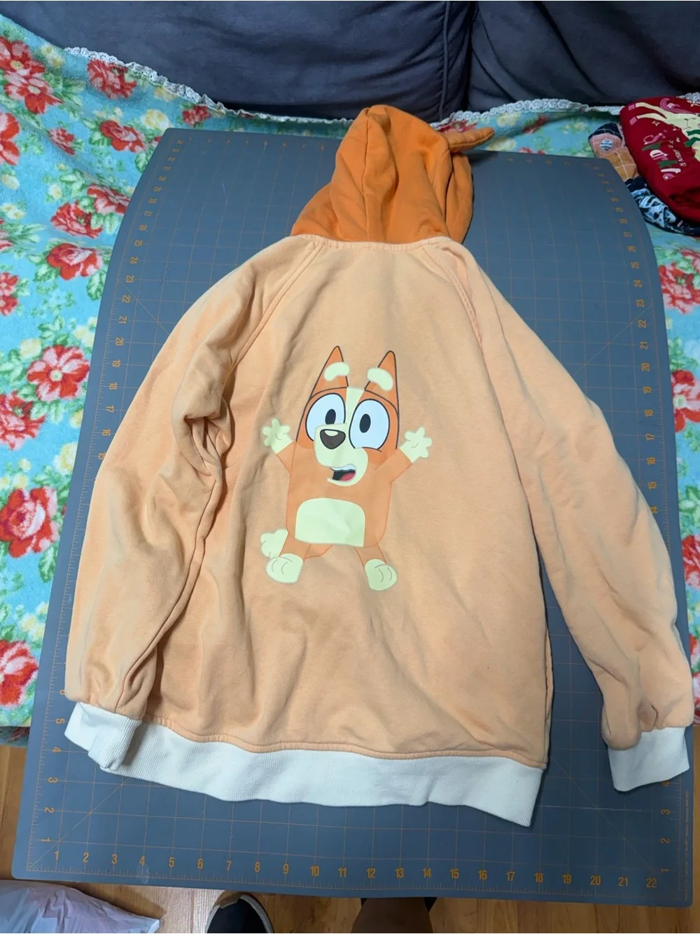 Bingo Kids Peach Hoodie Jacket with Character Hood girl L 10/12